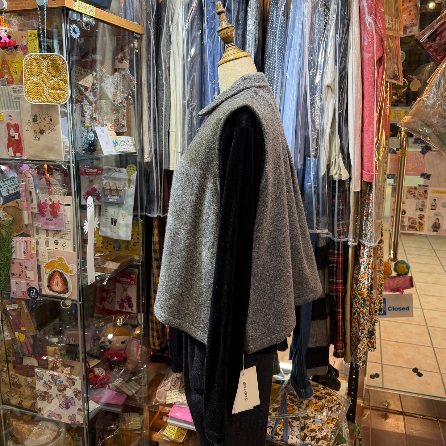 Ina Grey Wool Vest Top, made in Japan