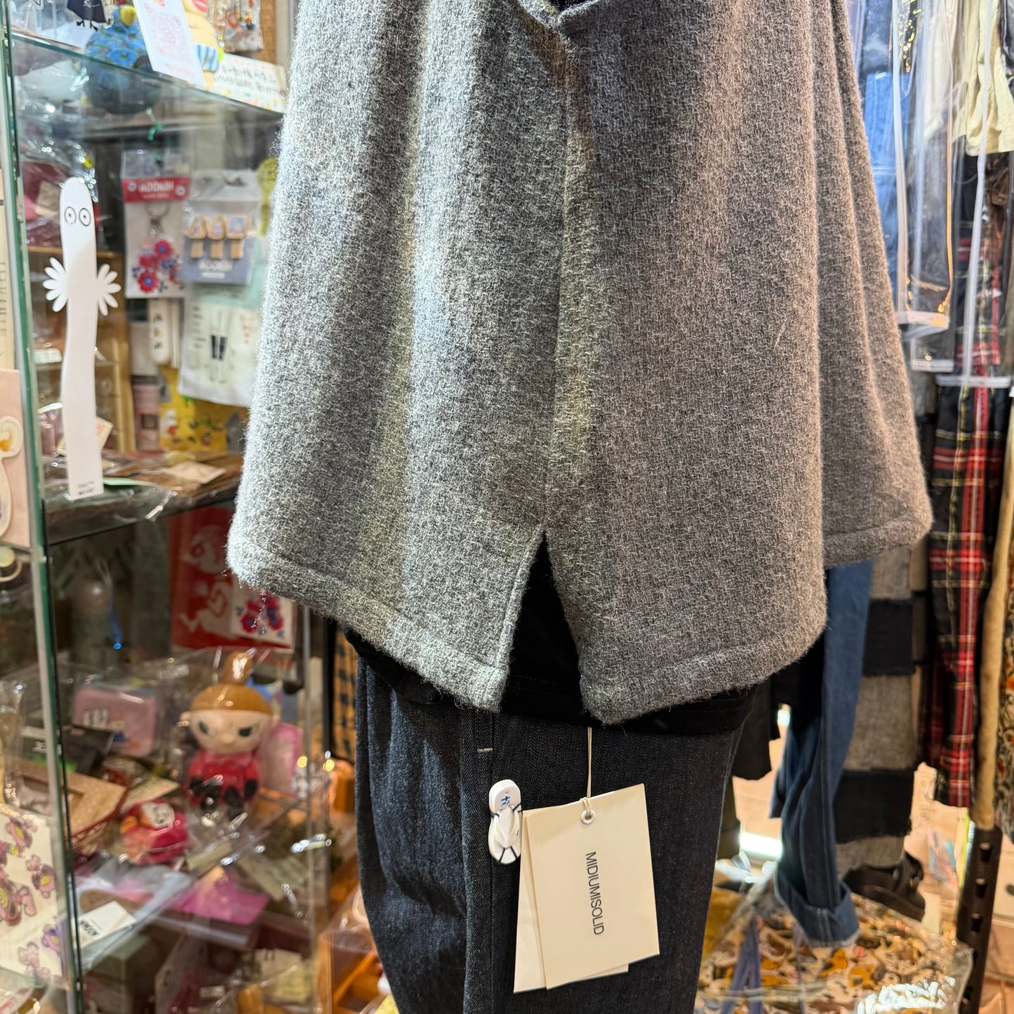 Ina Grey Wool Vest Top, made in Japan