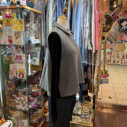 Ina Grey Wool Vest Top, made in Japan