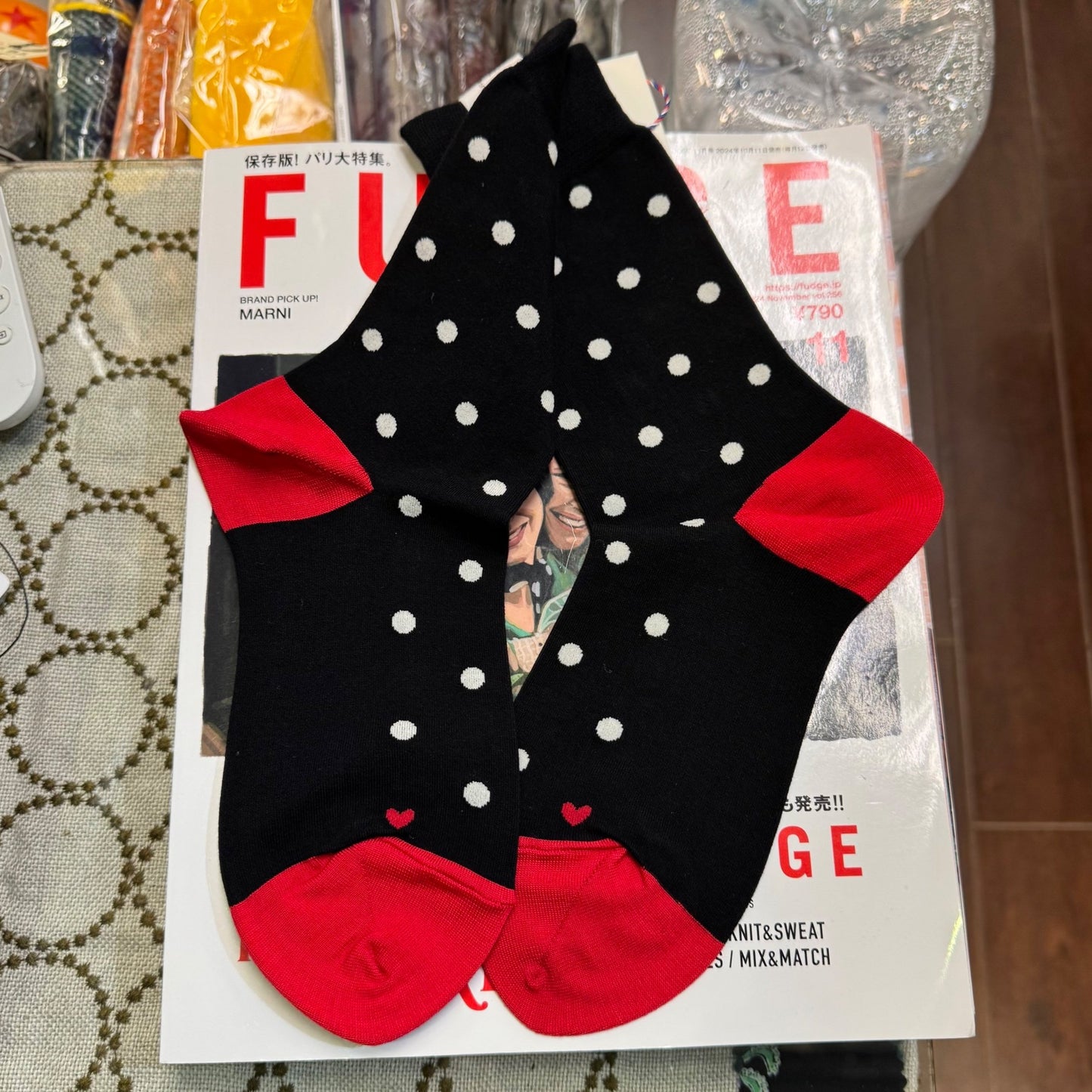 Pont de Chalons Polka Socks, 3 Colors, made in Japan