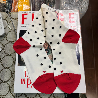 Pont de Chalons Polka Socks, 3 Colors, made in Japan