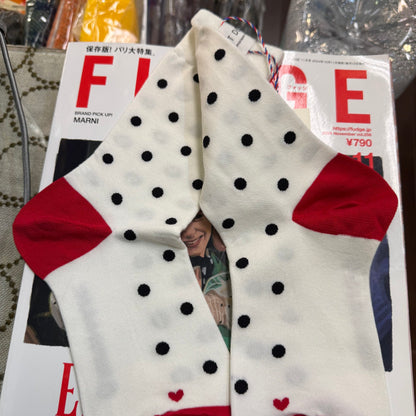 Pont de Chalons Polka Socks, 3 Colors, made in Japan