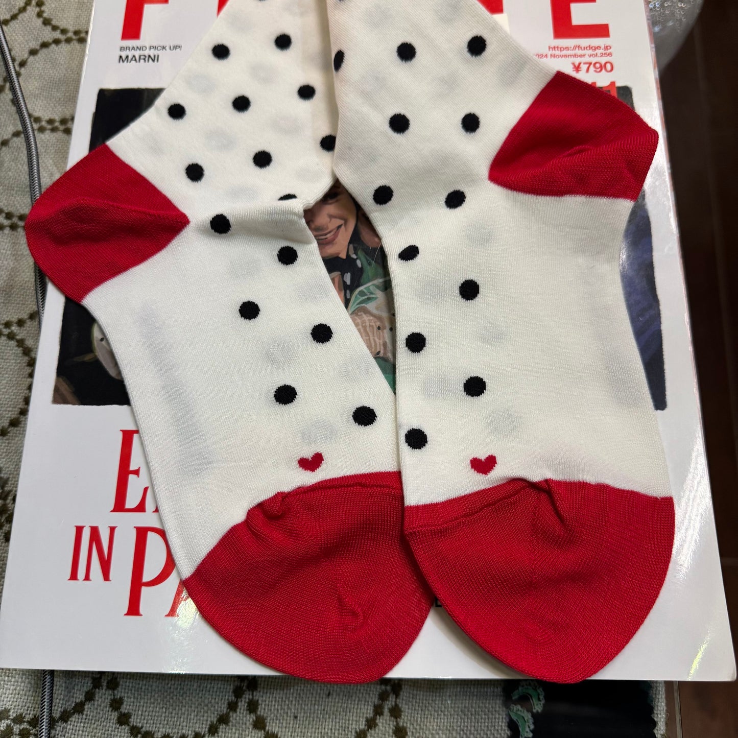Pont de Chalons Polka Socks, 3 Colors, made in Japan