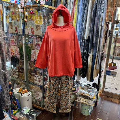 Estroislose Pink Hoodie Top, made in Japan