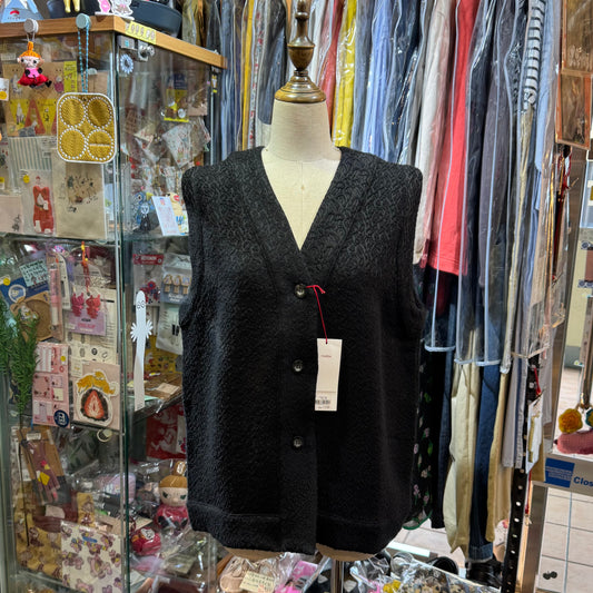 Yarra Black Vest Top, made in Japan