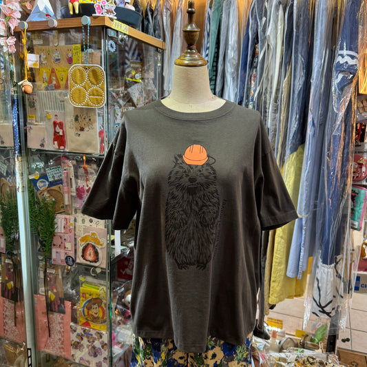 All hours Otter Charcoal T-shirt, made in Japan
