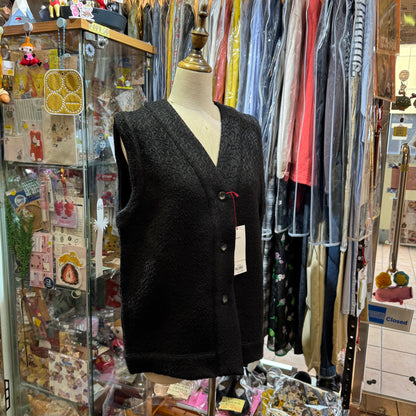 Yarra Black Vest Top, made in Japan