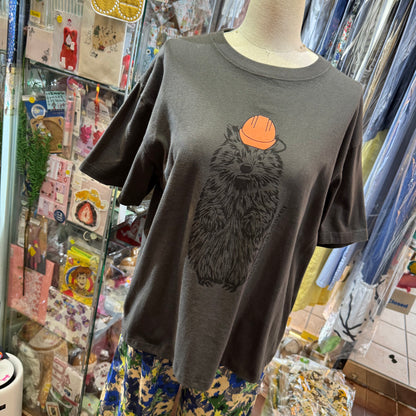 All hours Otter Charcoal T-shirt, made in Japan