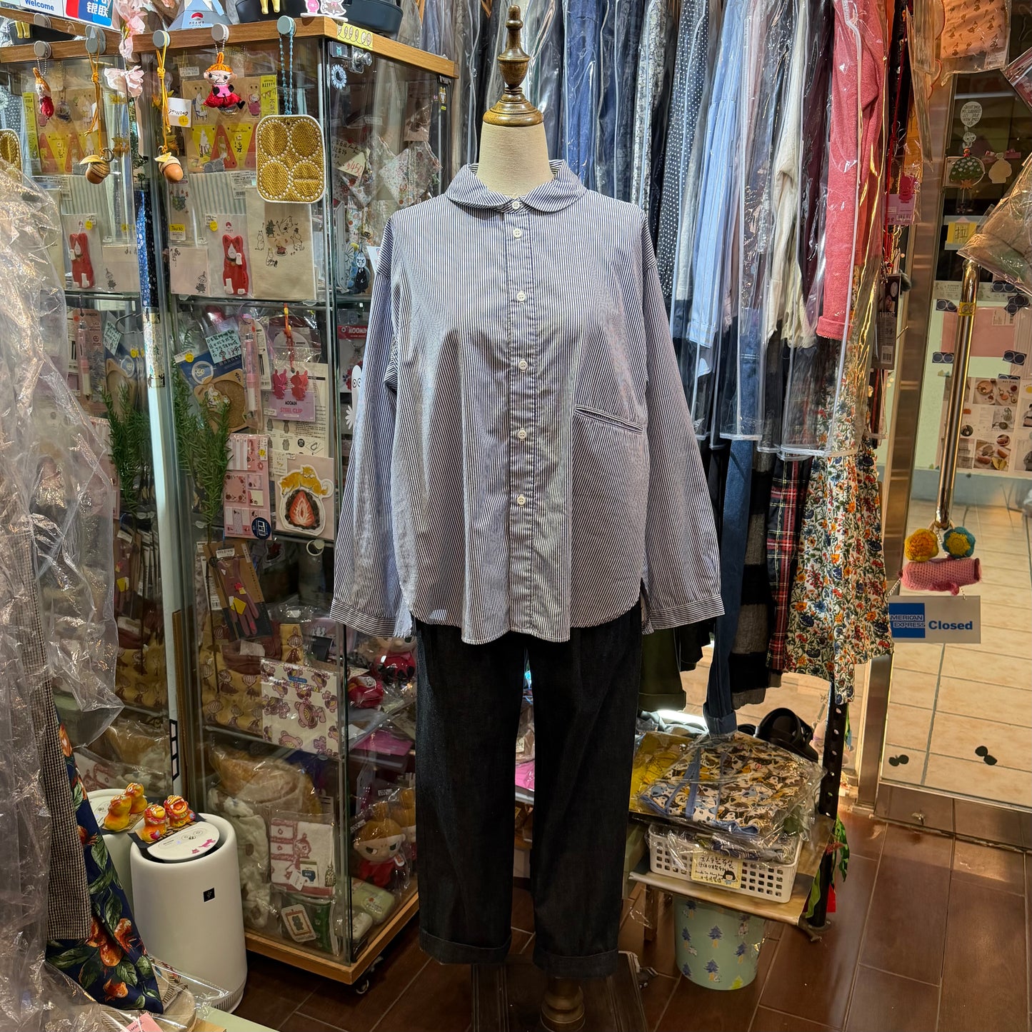 DMG Blue Striped Shirt, made in Japan