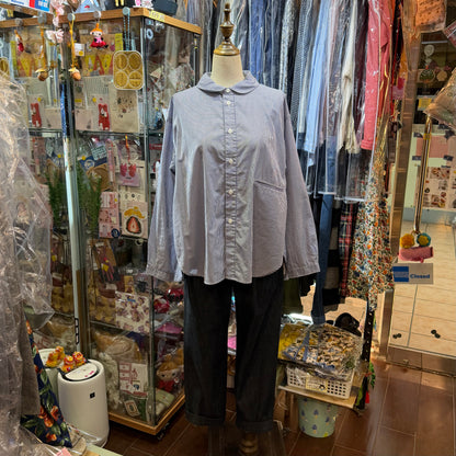 DMG Blue Striped Shirt, made in Japan