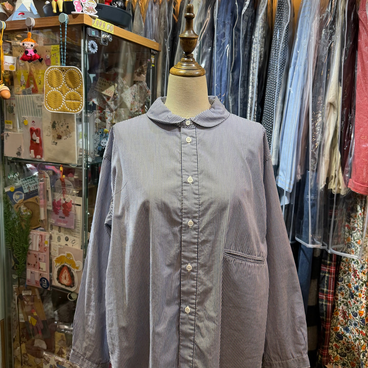 DMG Blue Striped Shirt, made in Japan