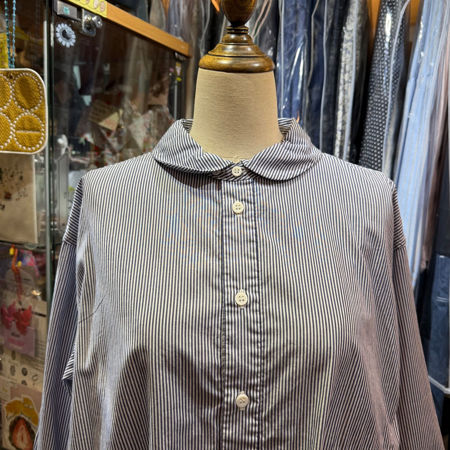 DMG Blue Striped Shirt, made in Japan