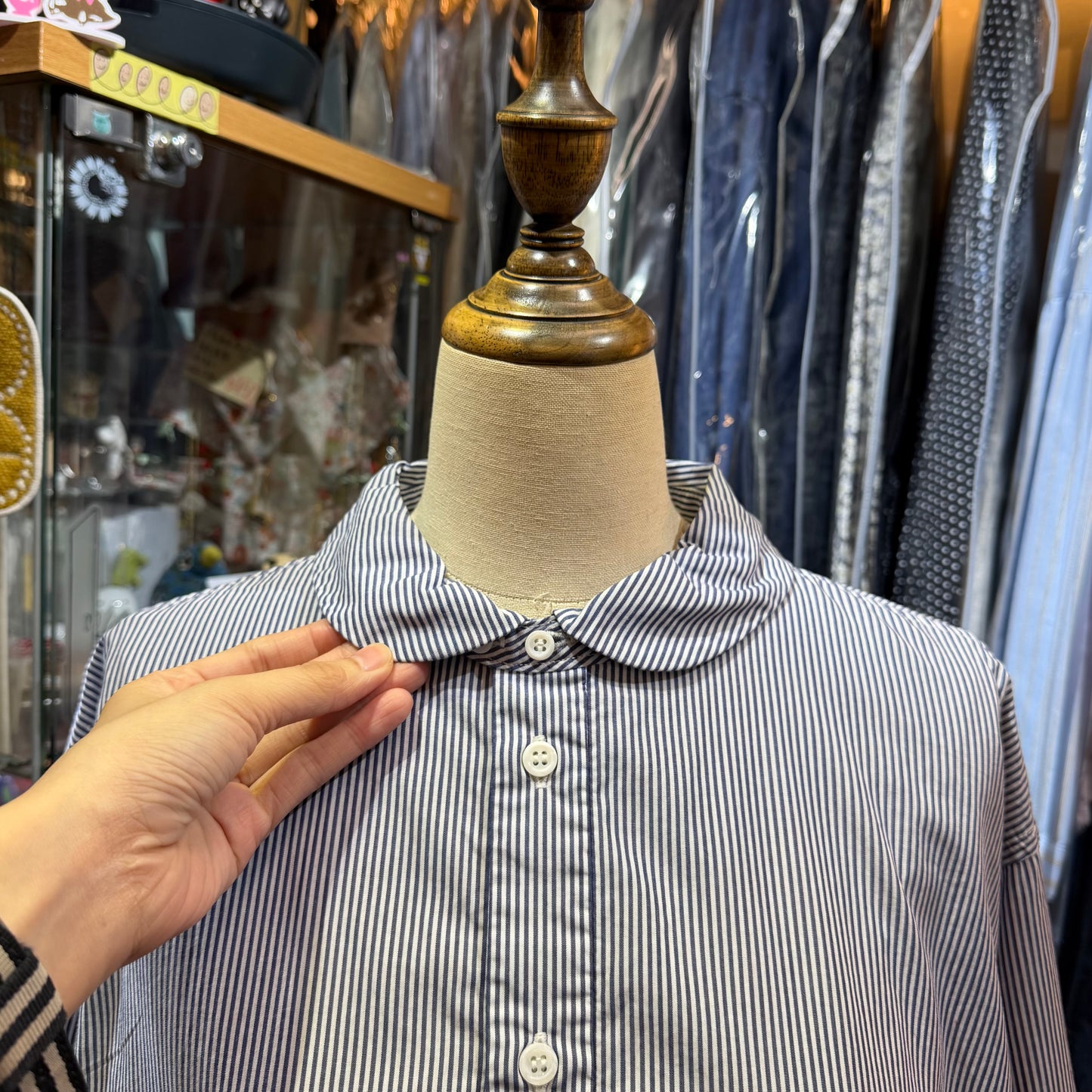 DMG Blue Striped Shirt, made in Japan