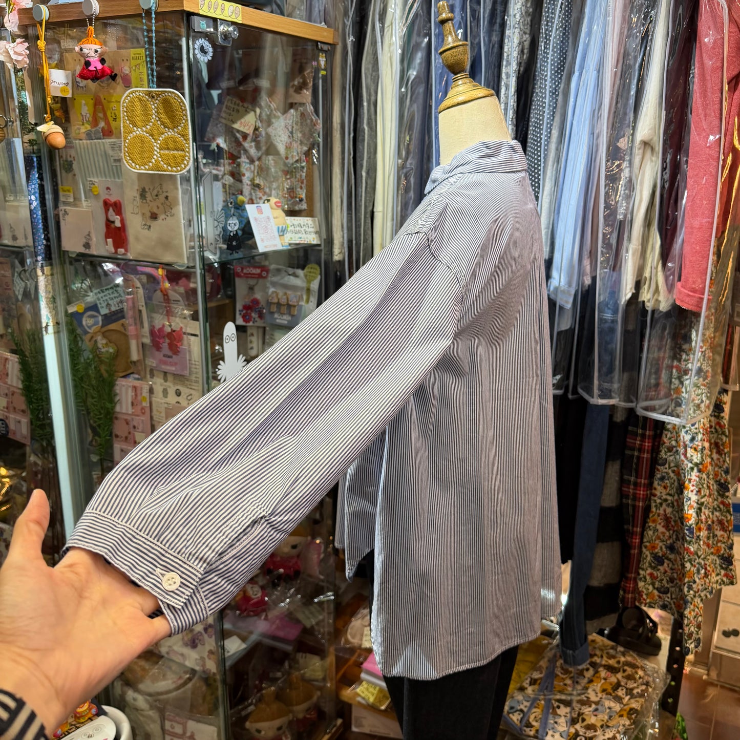 DMG Blue Striped Shirt, made in Japan