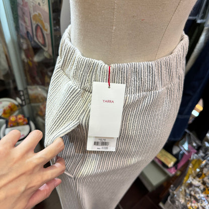 Yarra Light Grey Border Pants, made in Japan