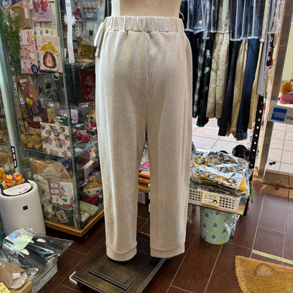 Yarra Light Grey Border Pants, made in Japan