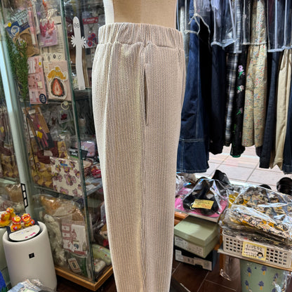 Yarra Light Grey Border Pants, made in Japan