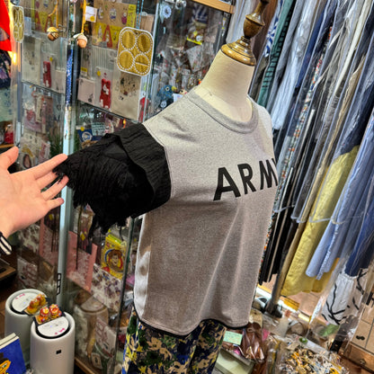 Rehersall Army Grey T-shirt, made in Japan