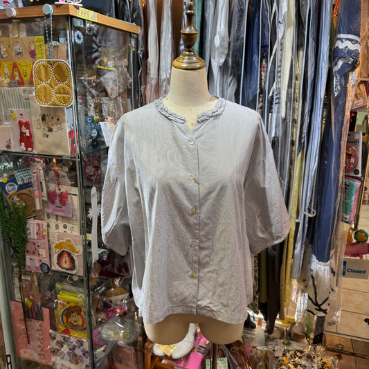 Ouvert Striped frills Shirt, made in Japan