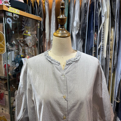 Ouvert Striped frills Shirt, made in Japan