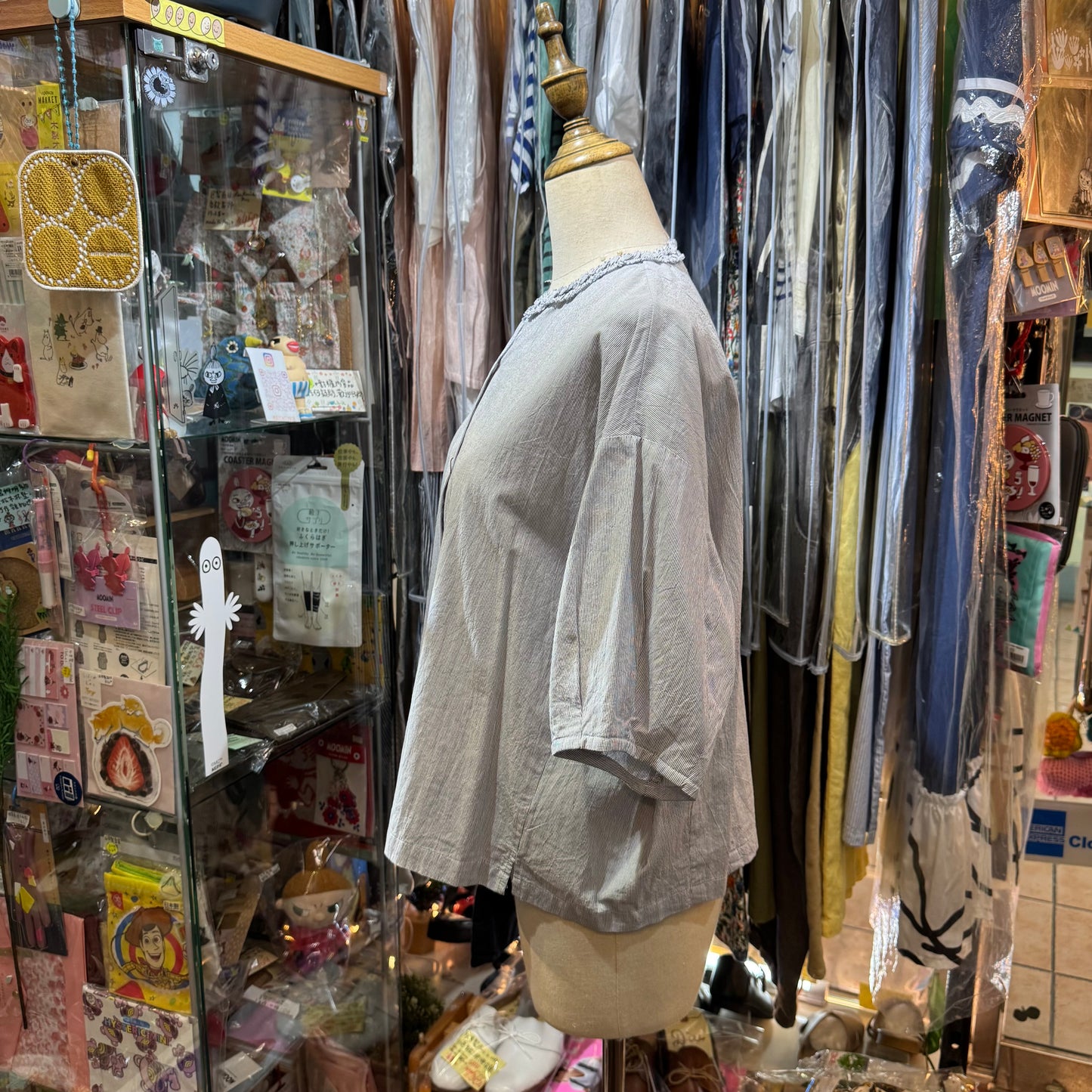 Ouvert Striped frills Shirt, made in Japan