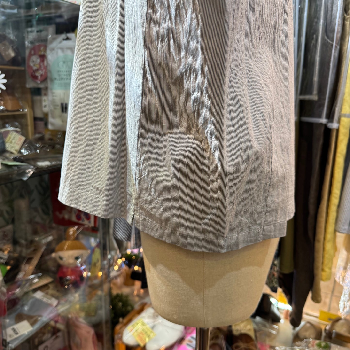 Ouvert Striped frills Shirt, made in Japan