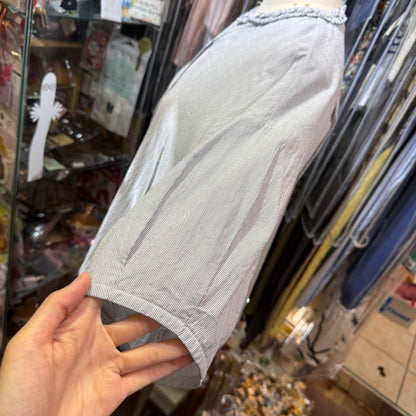 Ouvert Striped frills Shirt, made in Japan