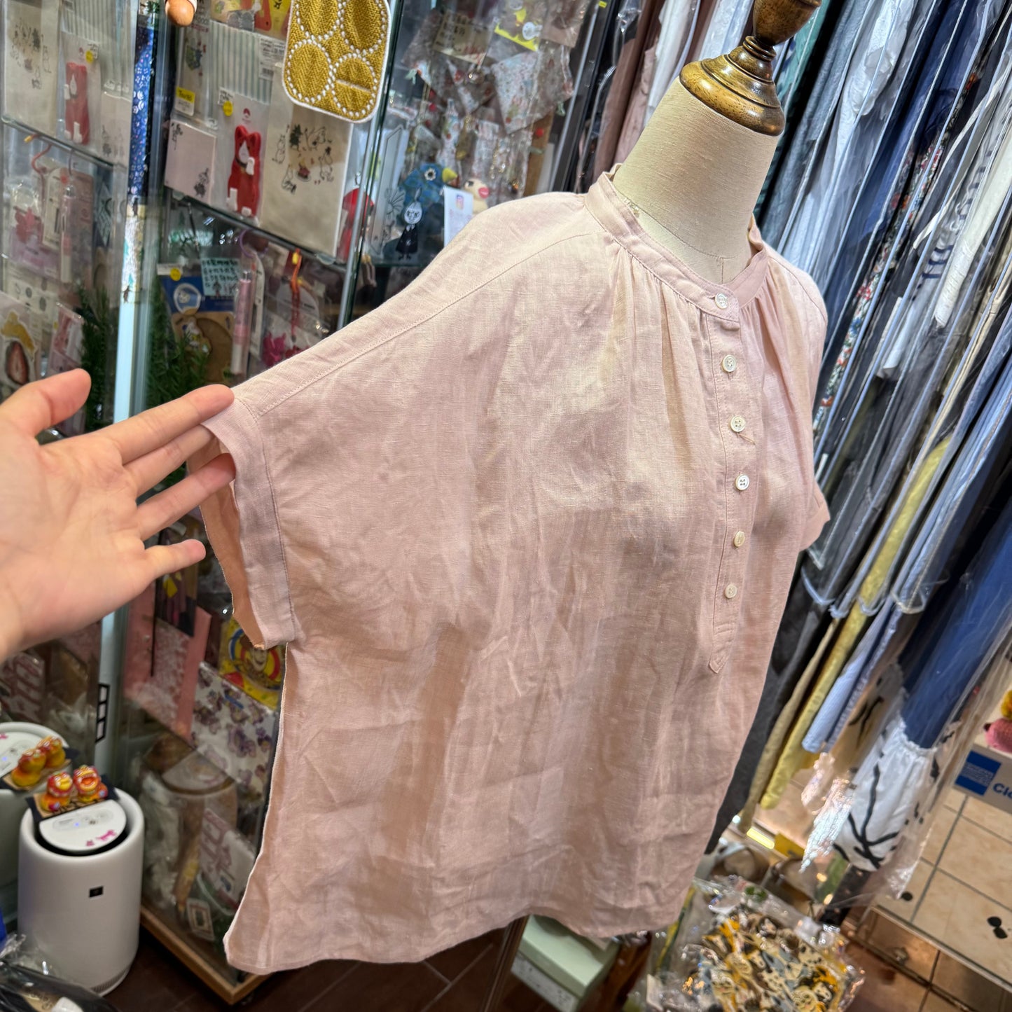 Vent d Ouest Pink Shirt, made in Japan