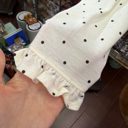 Hands of Creation Black Polka Frill Top, made in Japan