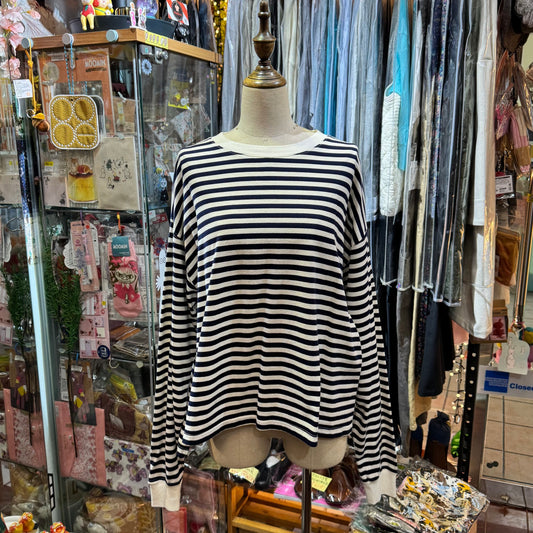 Sale- Ichi Navy Striped T-shirt, made in Japan