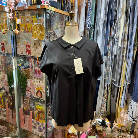 Vent d Ouest Black Cotton Shirt, made in Japan