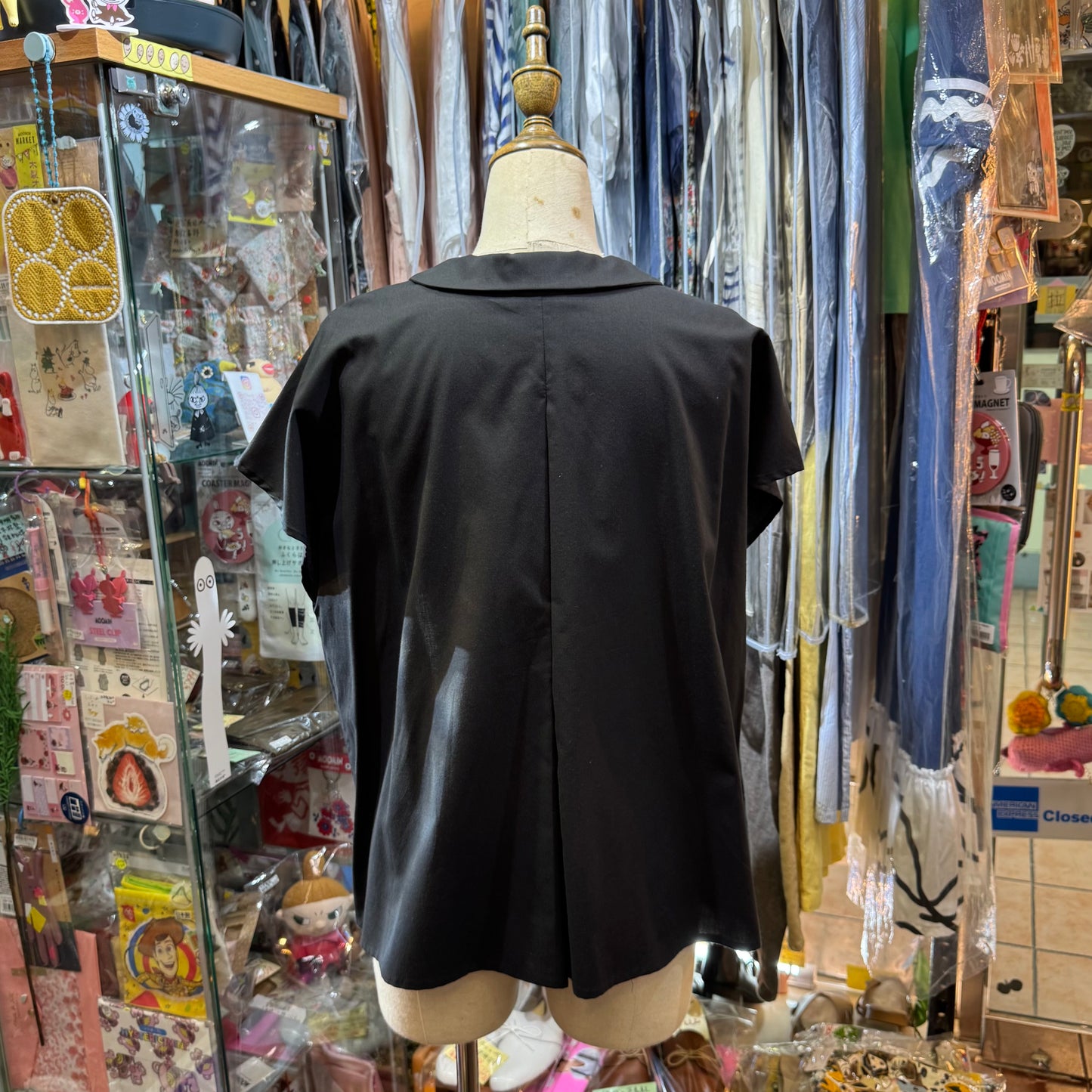 Vent d Ouest Black Cotton Shirt, made in Japan