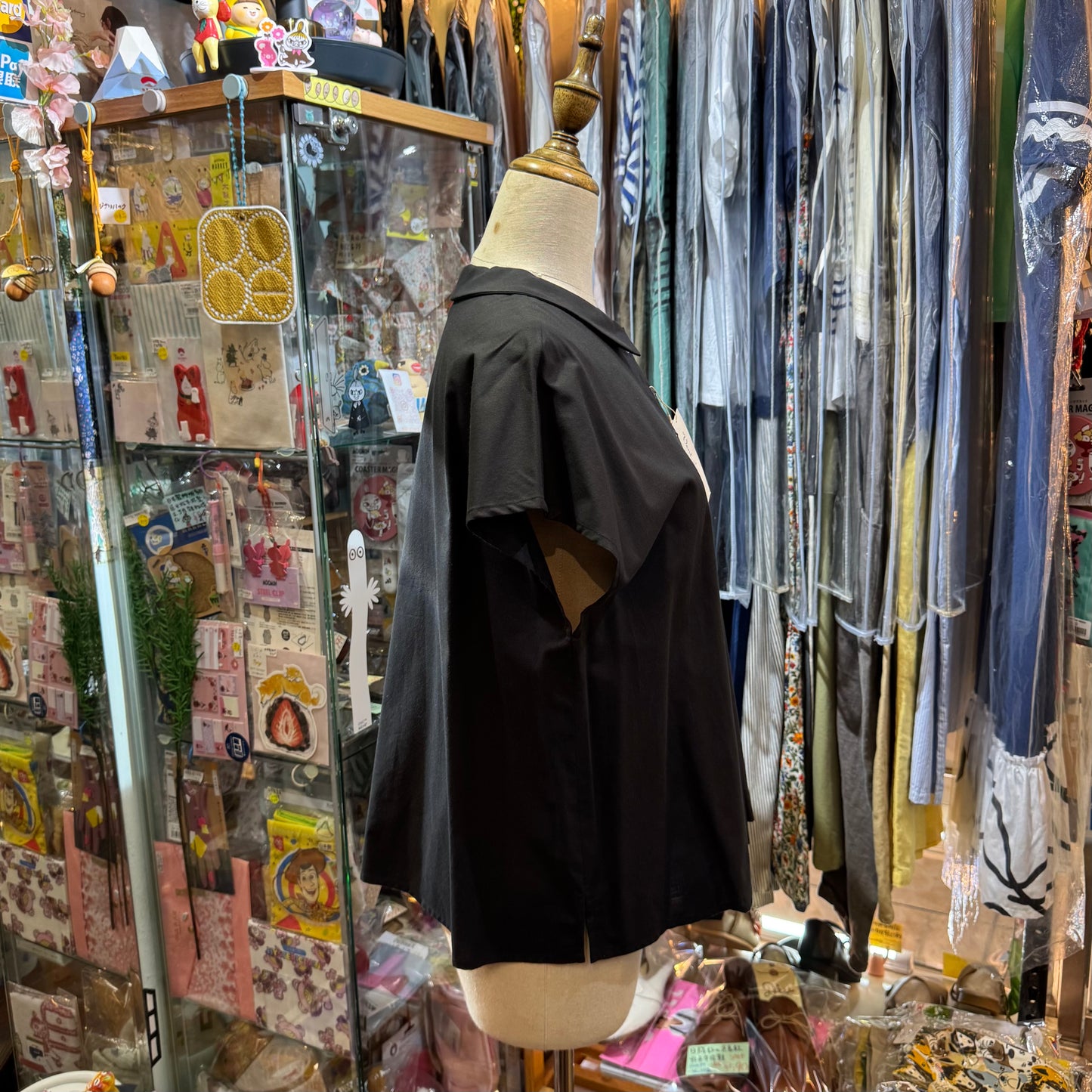 Vent d Ouest Black Cotton Shirt, made in Japan