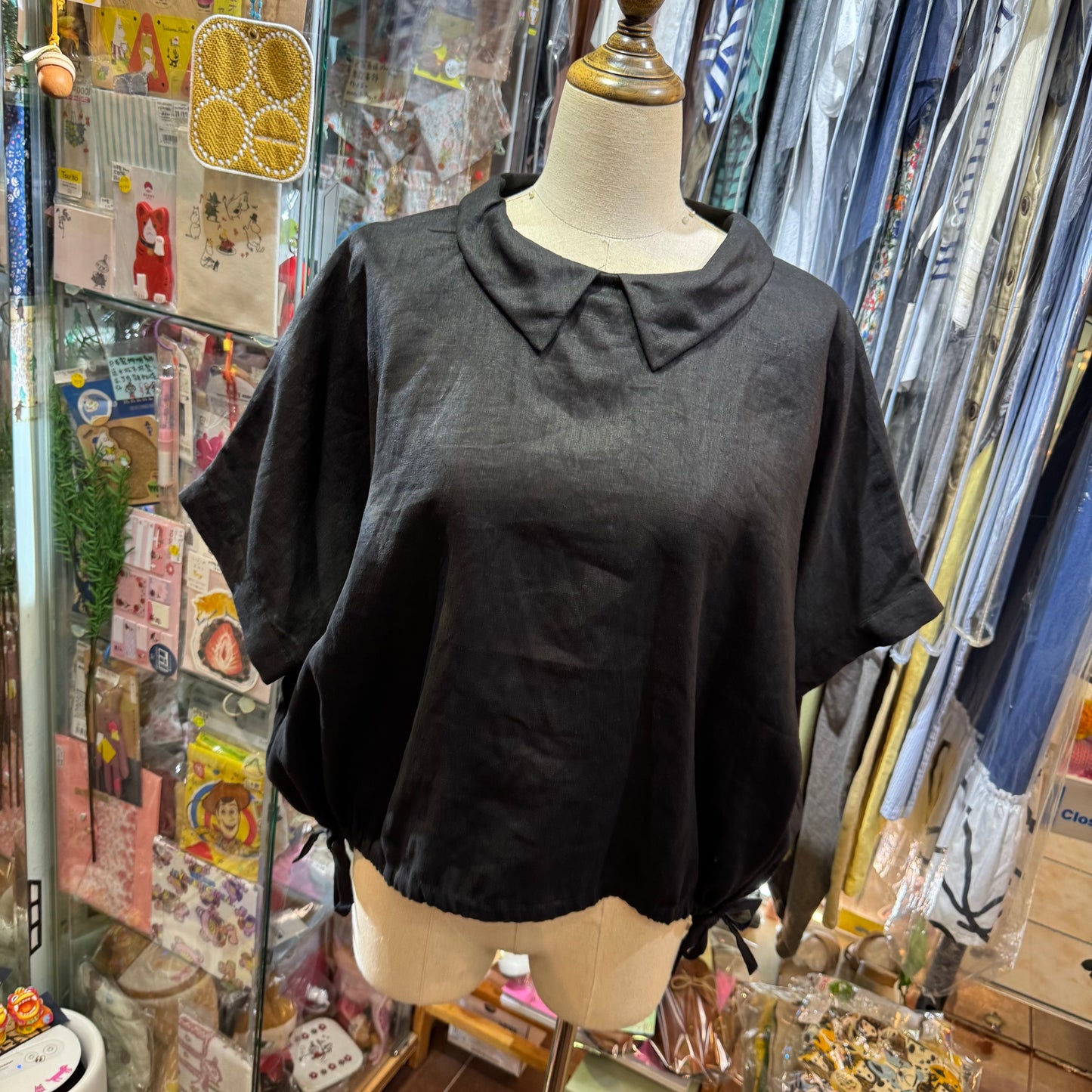 Sun Valley Linen Black Top
