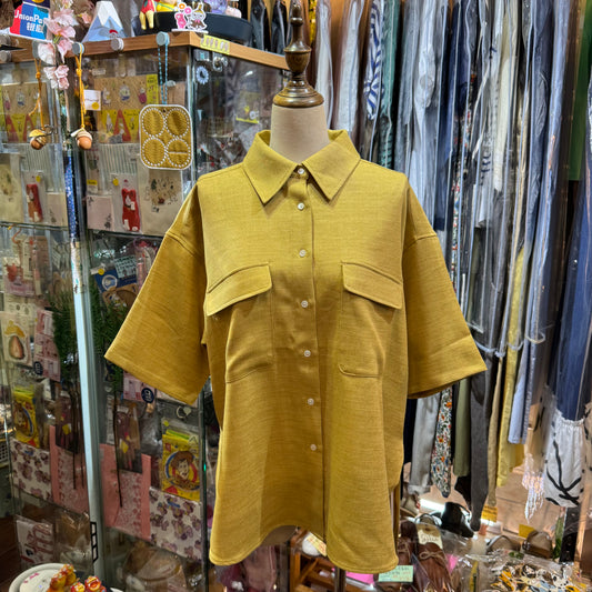 Midiumisolid Long Shirt, made in Japan