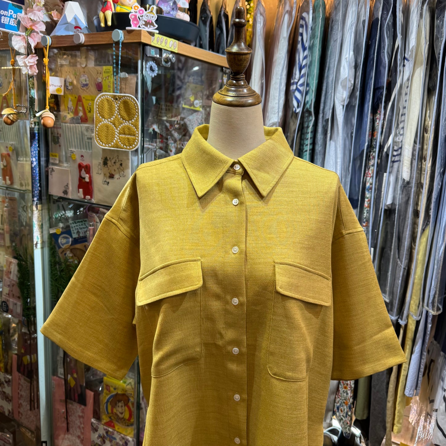 Midiumisolid Long Shirt, made in Japan