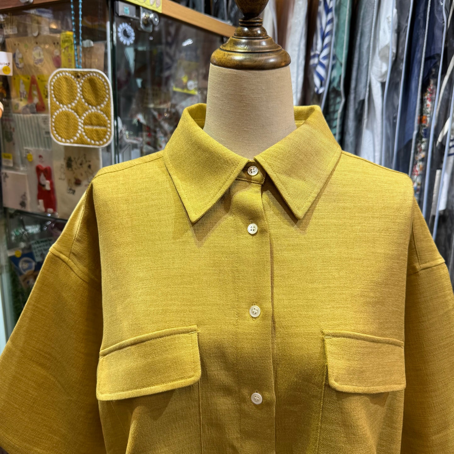 Midiumisolid Long Shirt, made in Japan