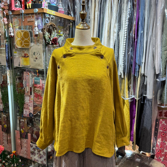EXTRA20- Tumugu Mustard Top, made in Japan
