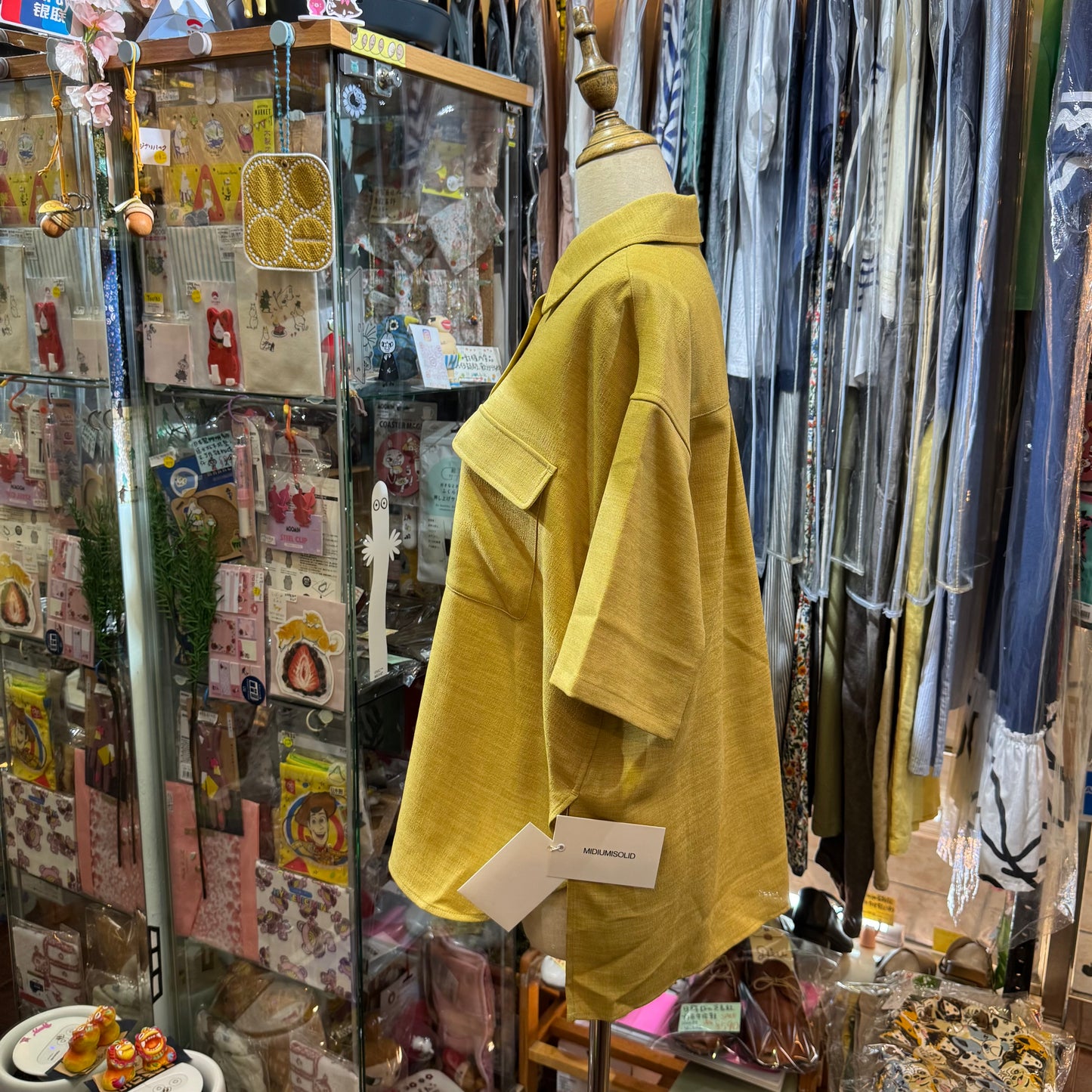 Midiumisolid Long Shirt, made in Japan