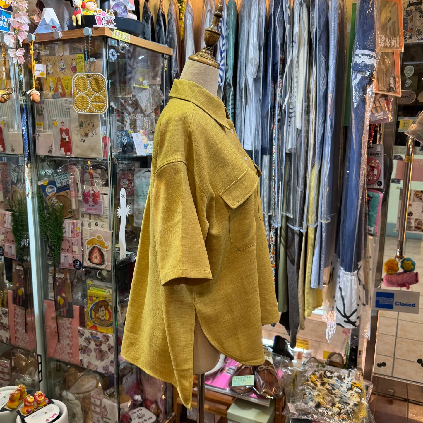 Midiumisolid Long Shirt, made in Japan