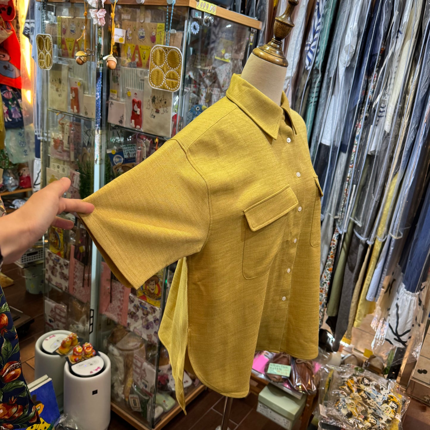 Midiumisolid Long Shirt, made in Japan