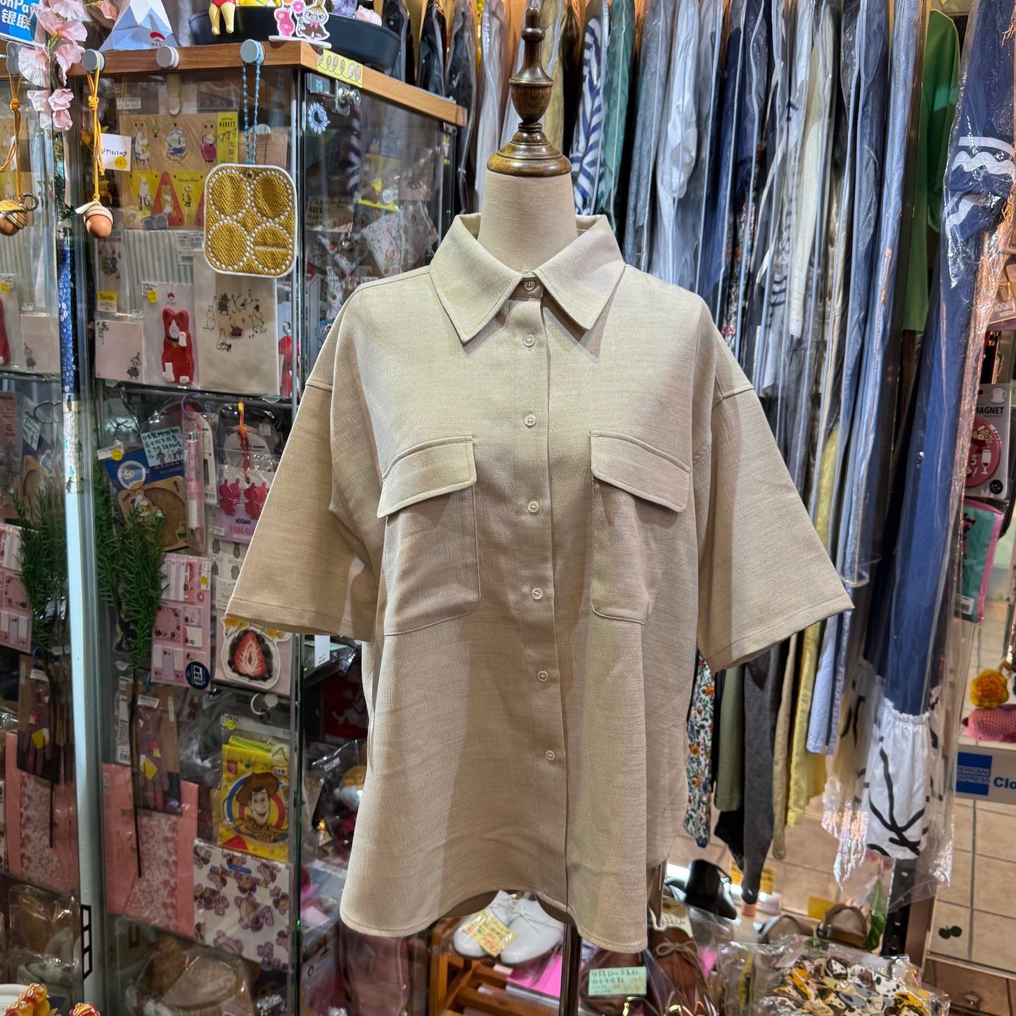 Midiumisolid Long Shirt, made in Japan