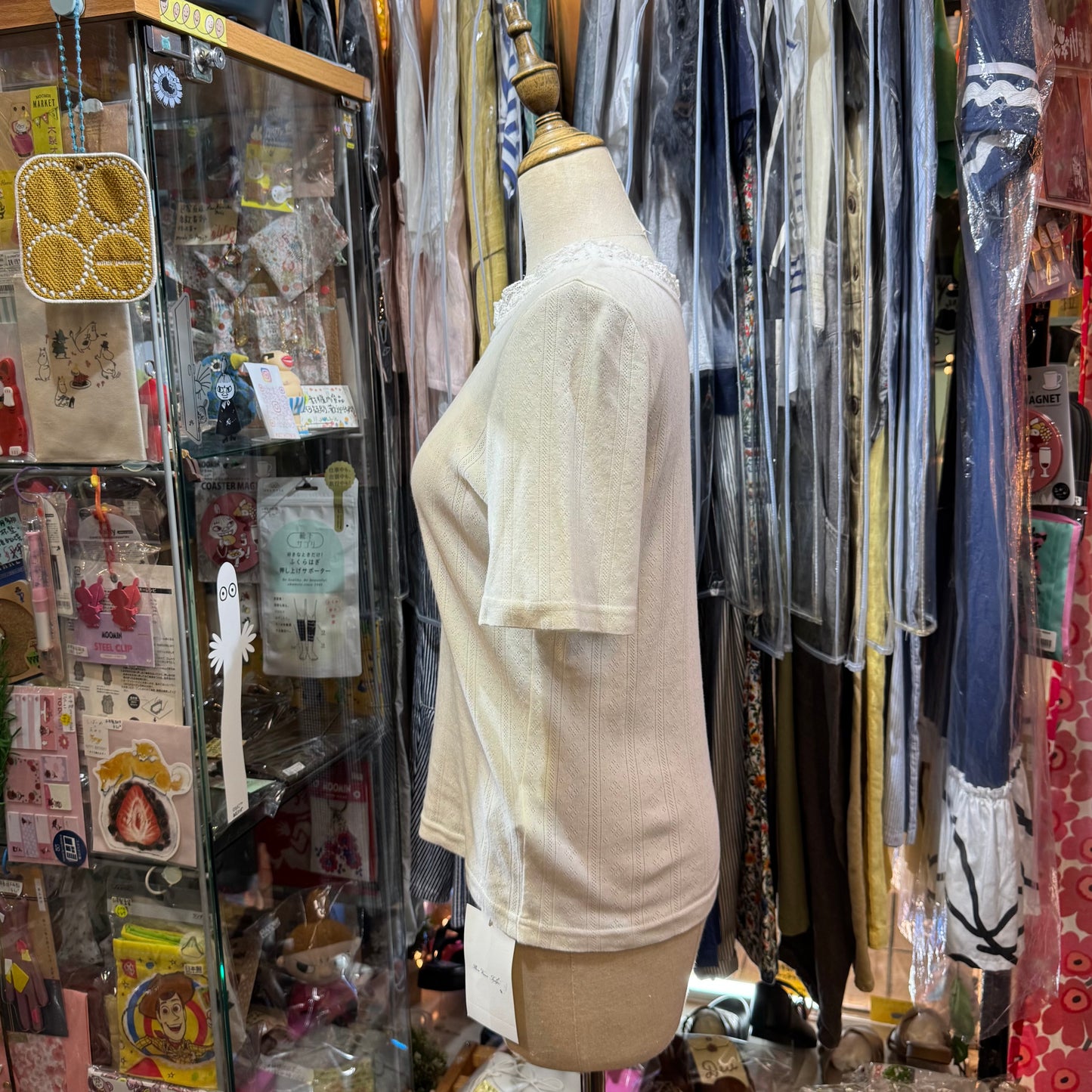Bon Vieux Temps White Lace T-shirt, made in Japan