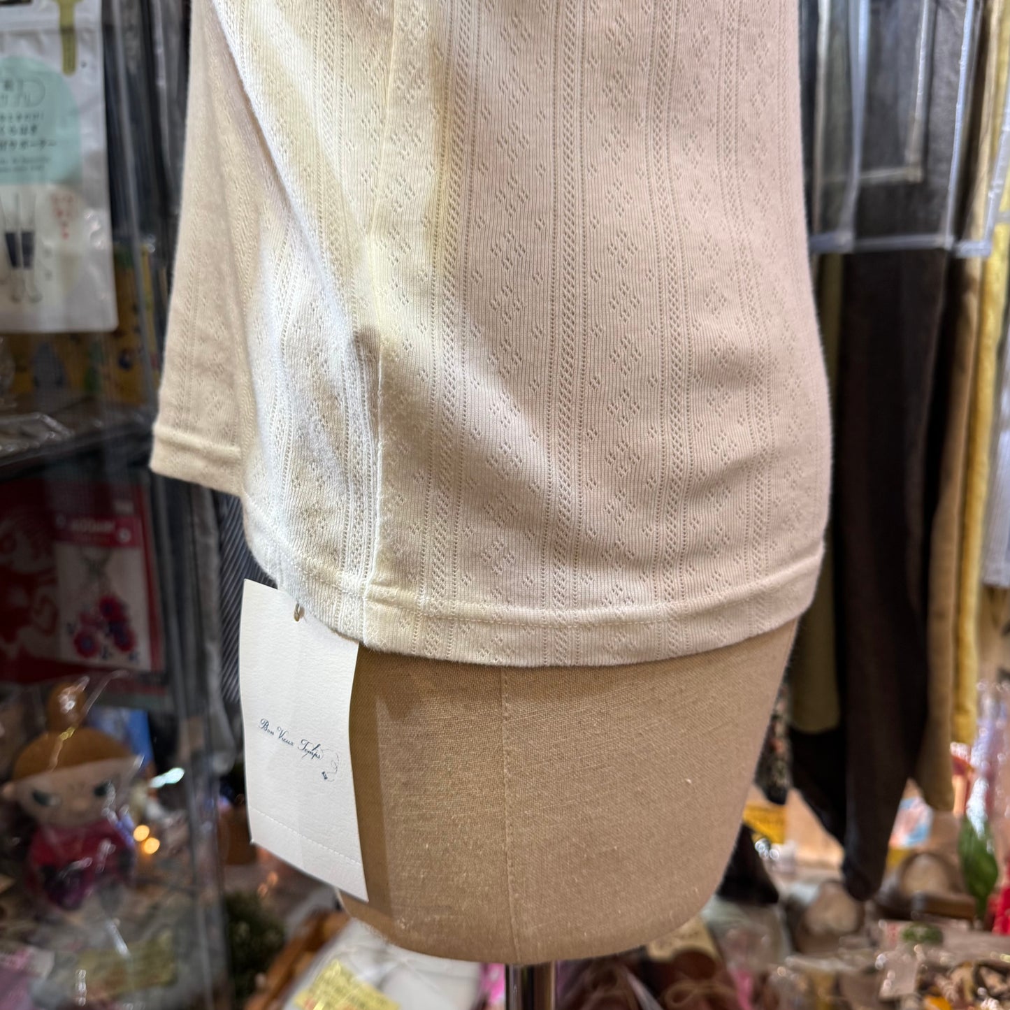 Bon Vieux Temps White Lace T-shirt, made in Japan