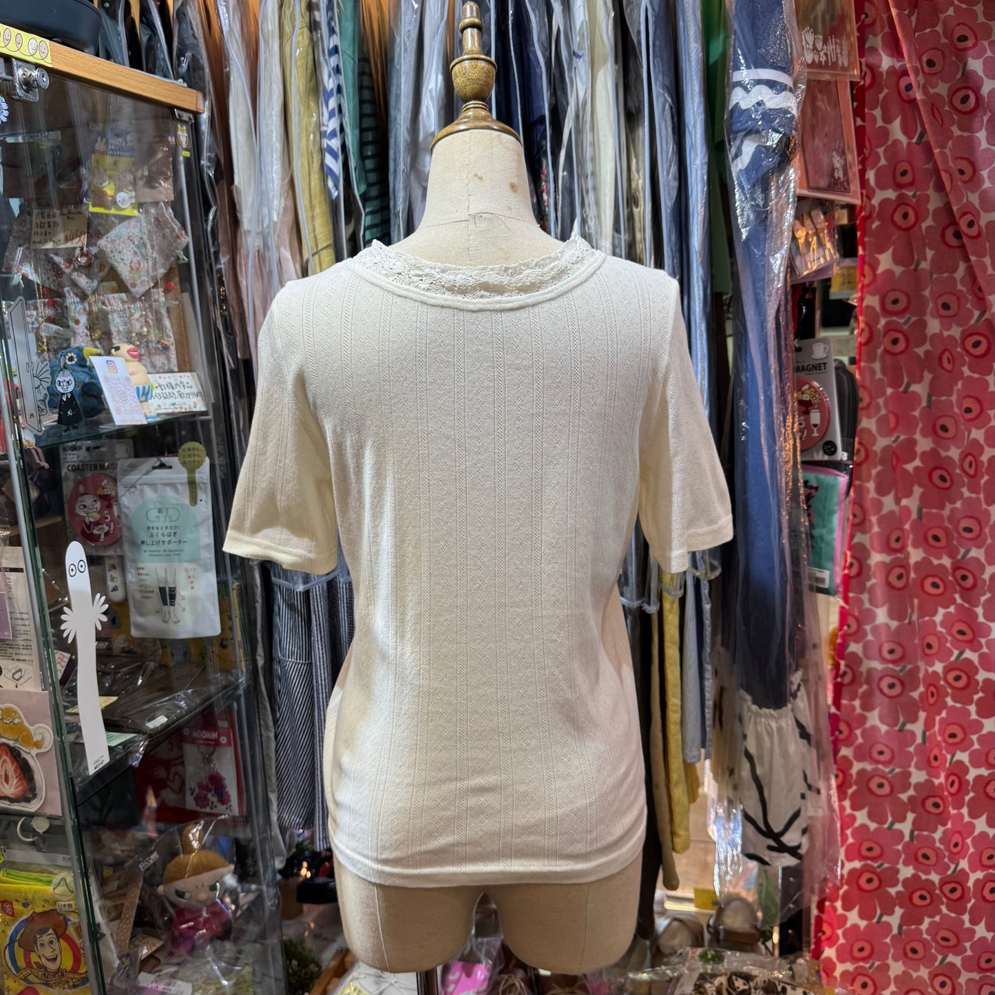 Bon Vieux Temps White Lace T-shirt, made in Japan