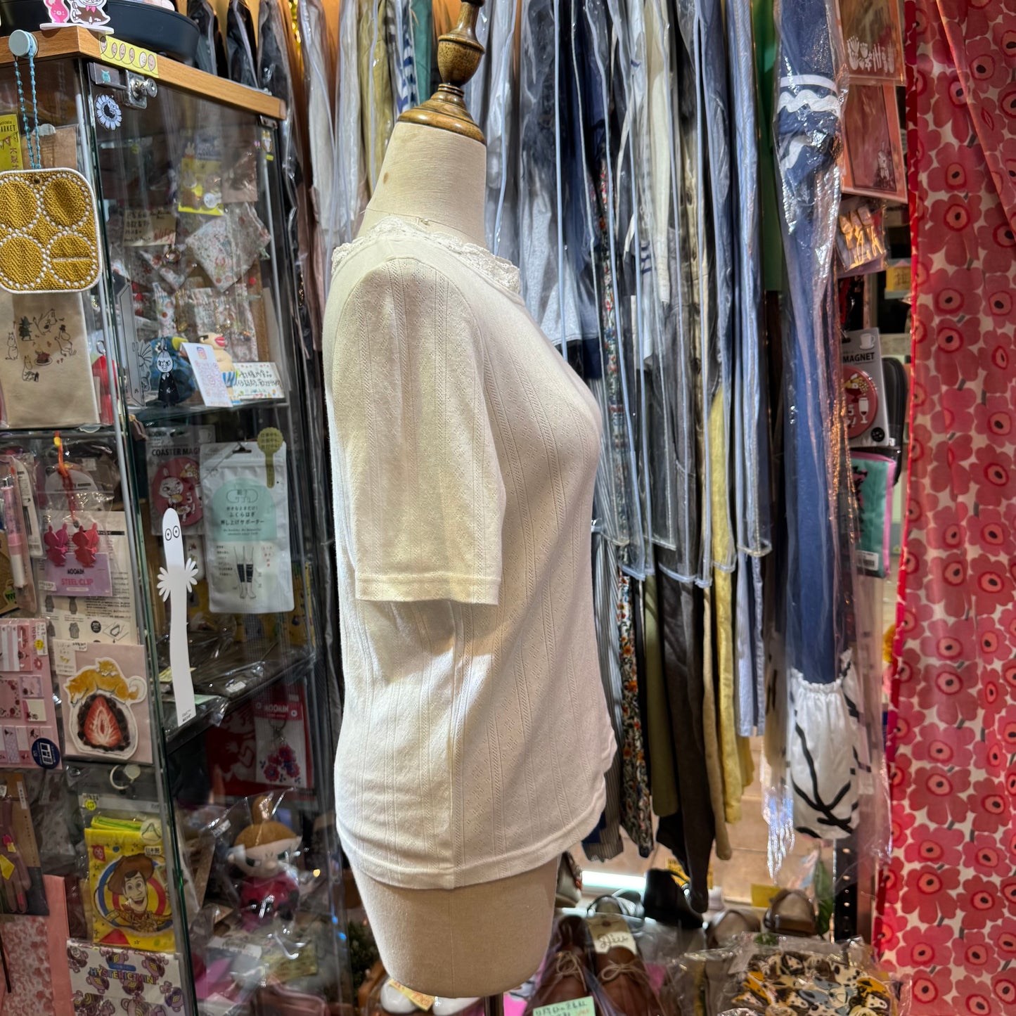 Bon Vieux Temps White Lace T-shirt, made in Japan