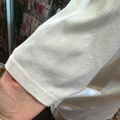 Bon Vieux Temps White Lace T-shirt, made in Japan