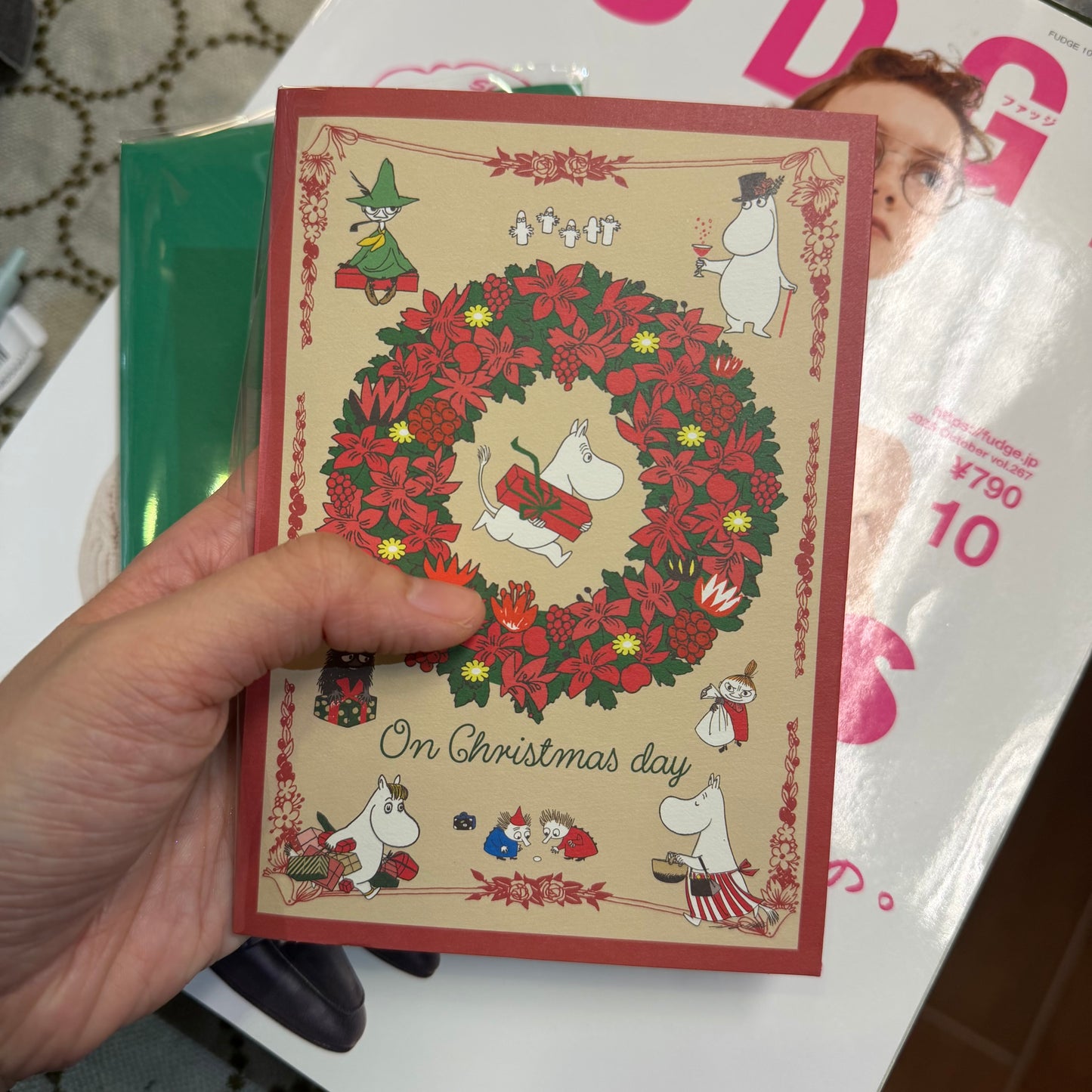 Moomin and Little My Christmas Music Card, “On Christmas day”