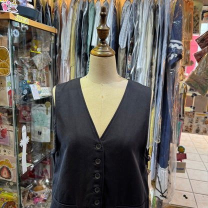 Ina Black Vest Top, Vest, made in Japan