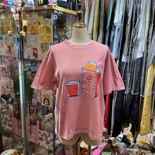 All Hours Milk T-shirt, 2 Colors, made in Japan